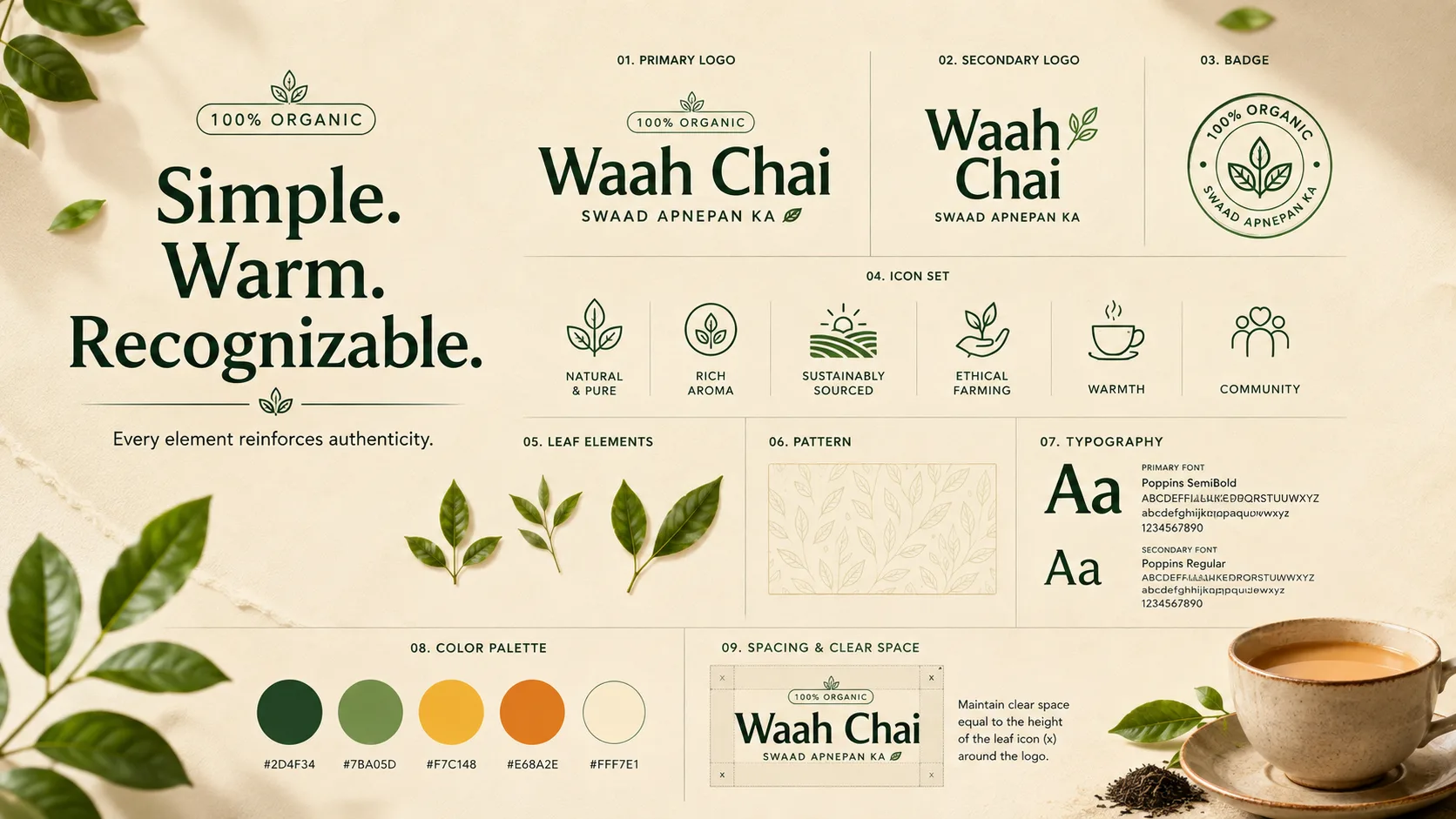 Waah Chai — Packaging Design packaging & visual design mockup 7 by Raghav Chopra